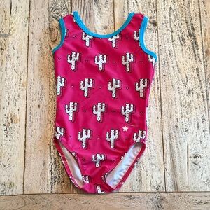 Cactus Print Kids Gymnastics Leotard | Size ~2T-3T